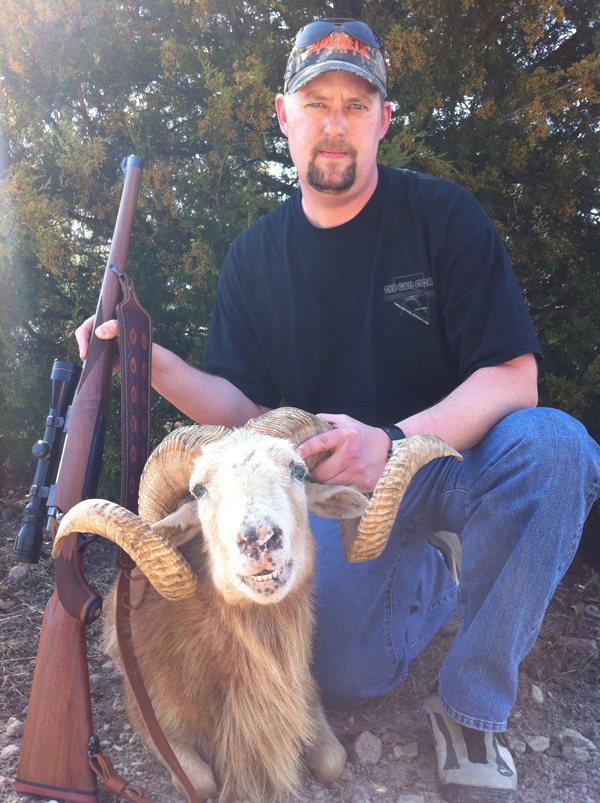 250 lb. hog was taken with a rifle.