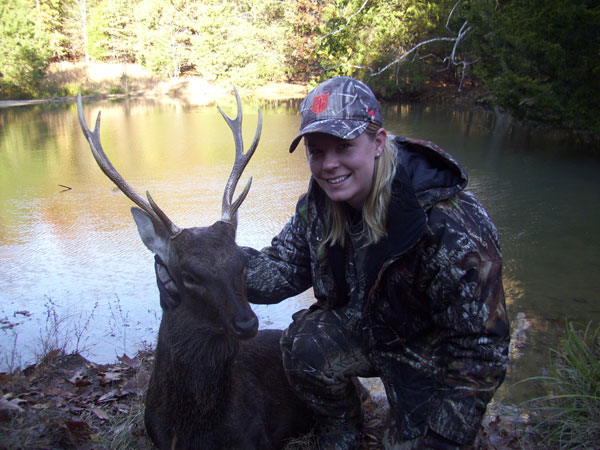 250 lb. hog was taken with a rifle.