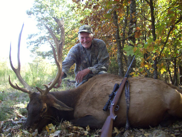 250 lb. hog was taken with a rifle.