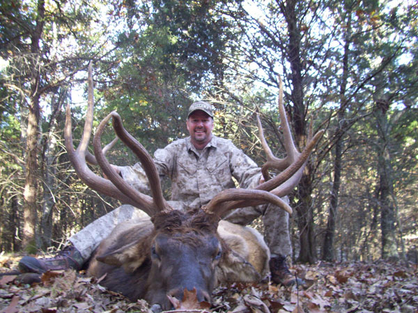 250 lb. hog was taken with a rifle.