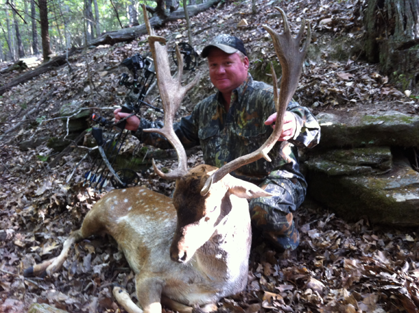 250 lb. hog was taken with a rifle.