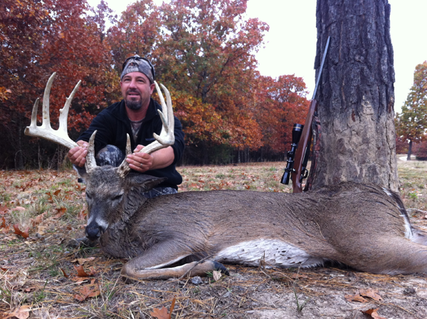 250 lb. hog was taken with a rifle.