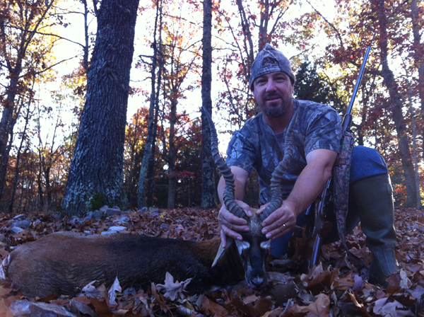 250 lb. hog was taken with a rifle.